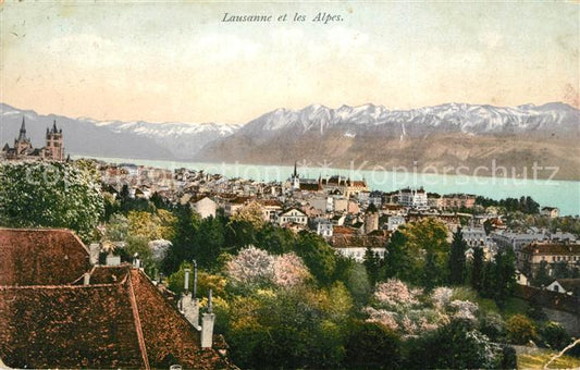 13191919 Lausanne VD et les Alpes Lausanne VD