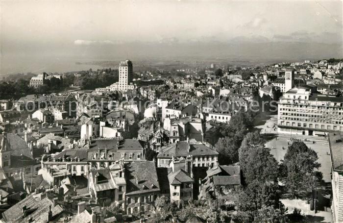 13190553 Lausanne VD Vue sur la Riponne depuis la Cathédrale Lausanne VD