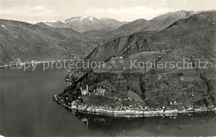 13190555 Morcote Lago di Lugano Fliegeraufnahme Morcote Lago di Lugano