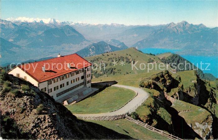 13190688 Rigi Kulm Fliegeraufnahme mit Pilatus und Vierwaldstaettersee Rigi Kulm