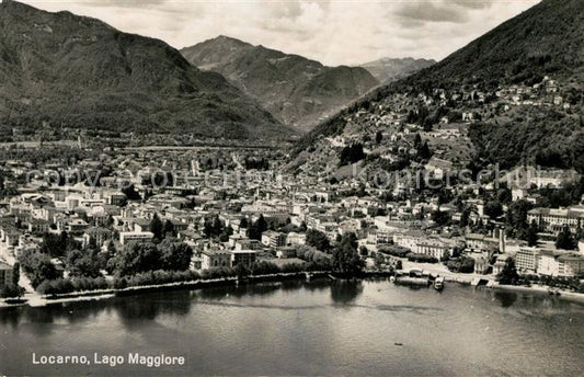 13189915 Locarno Lago Maggiore Fliegeraufnahme Locarno Lago Maggiore