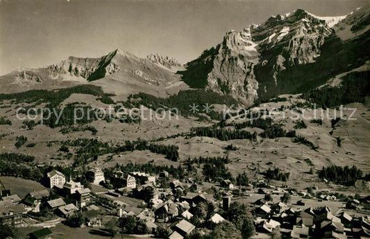 13190032 Adelboden Buenderspitz Kl Lohner Grosslohner Fliegeraufnahme Adelboden