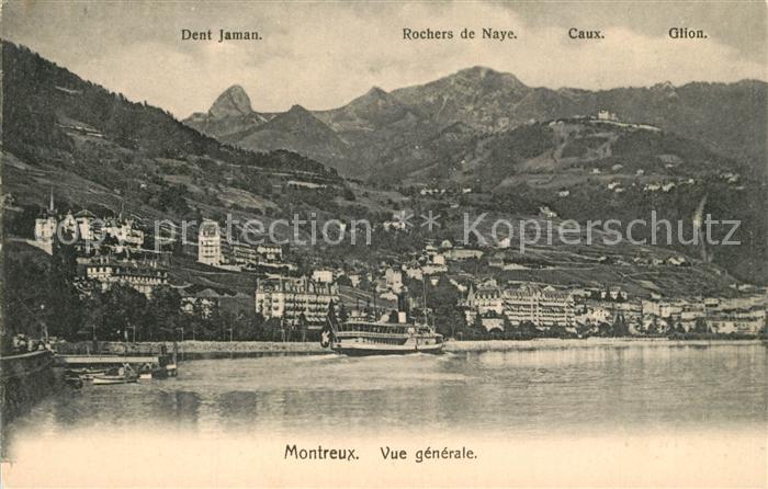 13205469 Montreux VD Vue générale Dent Jaman Rochers de Naye Caux Glion Montreux