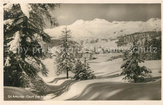 13205498 St Moritz Dorf GR Panorama hivernal St Moritz Dorf GR