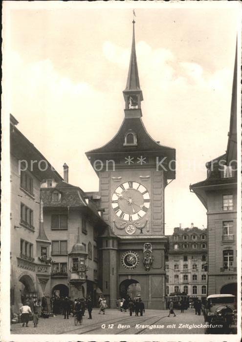 11621118 Bern BE Kramgasse mit Zeltglockenturm Bern