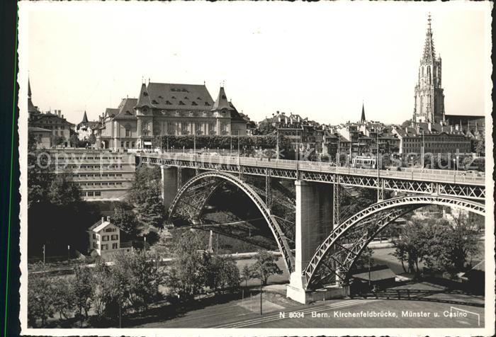 11621219 Bern BE Kirchenfeldbruecke Muenster und Casino Bern