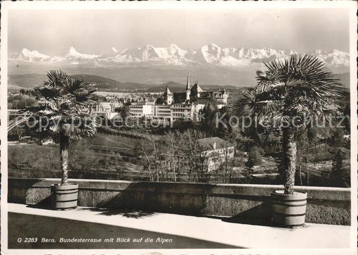 11621290 Bern BE Bundesterrasse mit Alpenblick Bern