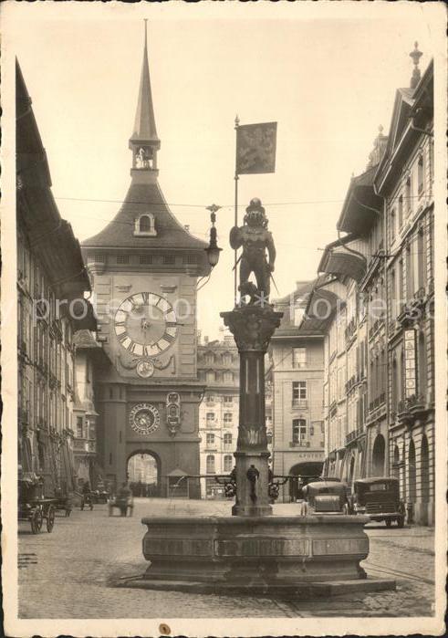 11621297 Bern BE Zaehringerbrunnen und Zeitglockenturm Bern