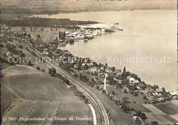 11621443 Einigen Fliegeraufnahme mit Thunersee Einigen