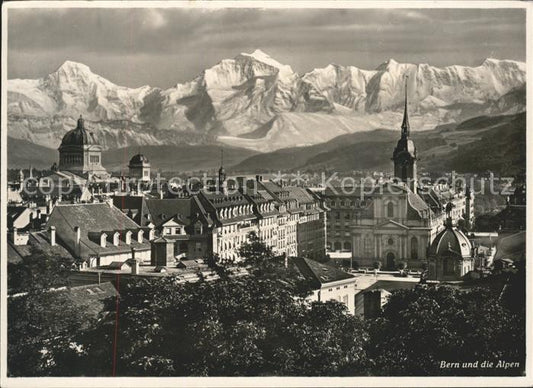 11625072 Bern BE Stadt-Panorama mit Alpen