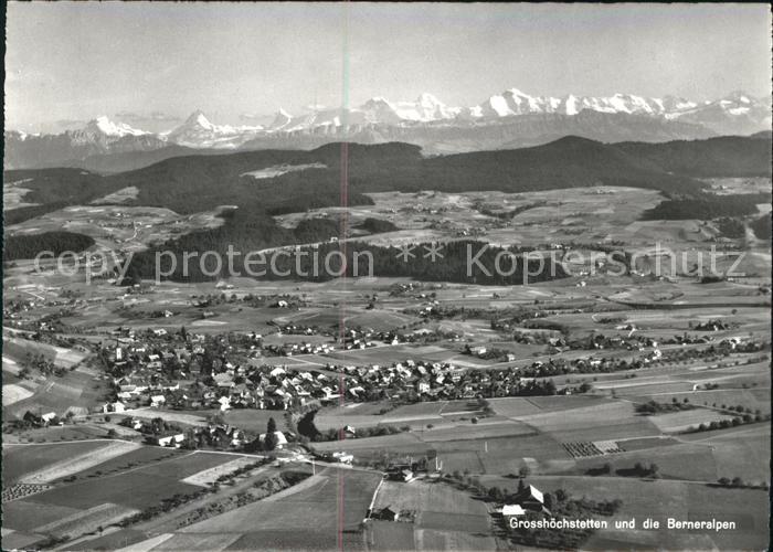 11625268 Grosshoechstetten Fliegeraufnahme mit Berneralpen