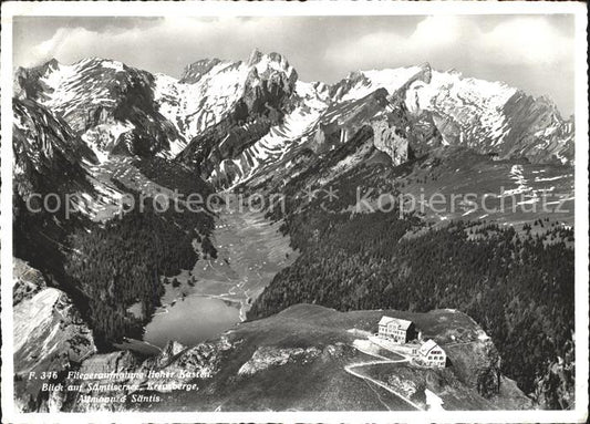 11625866 Hoher Kasten Fliegeraufnahme mit Saentisersee Kreuzberge Altmann Saenti