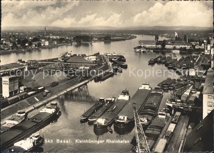 11626055 Basel BS Kleinhueninger Rheinhafen Frachtschiffe