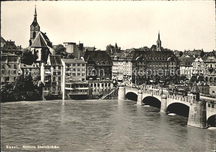 11622818 Basel BS Mittlere Rheinbruecke Strassenbahn Tram Basel BS