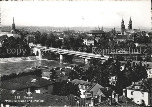 11622916 Basel BS Wettsteinbruecke Muenster Basel BS