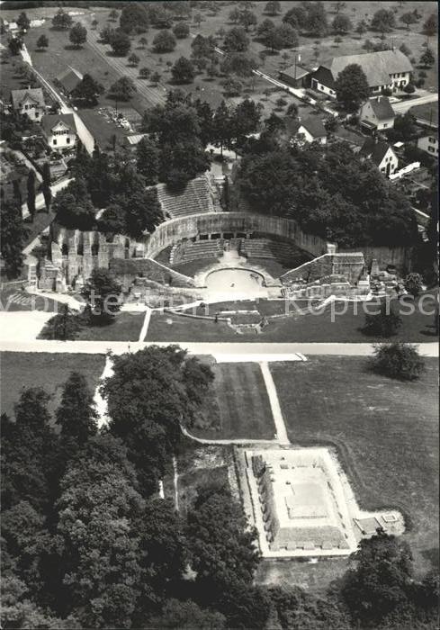 11622962 Augst Augusta Raurica Roemisches Theater Tempel Fliegeraufnahme Augst B