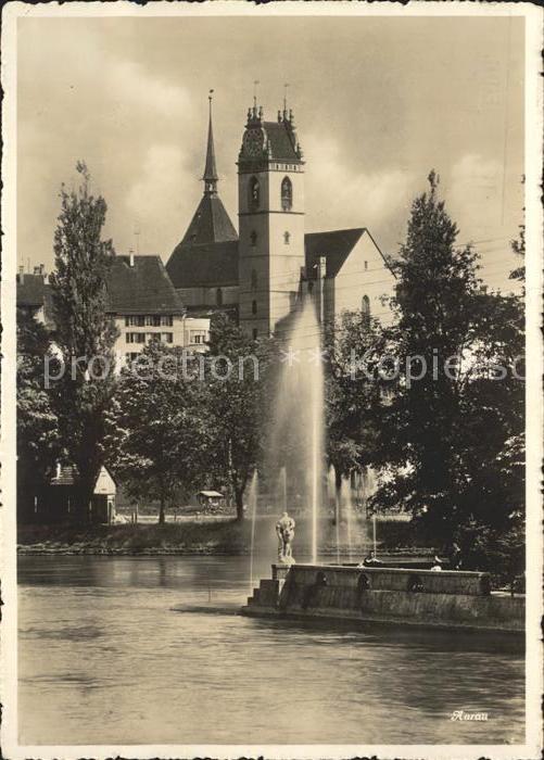 11627290 Aarau AG Kirche Fontaene Aarau