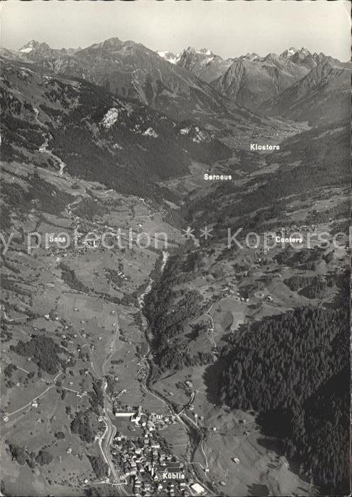 11622081 Serneus Klosters Conters Saas Fliegeraufnahme Serneus