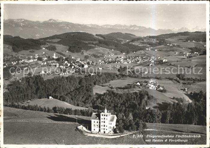 11628384 Heiden AR Fliegeraufnahme Hotel Pension Fuenflaenderblick Heiden AR