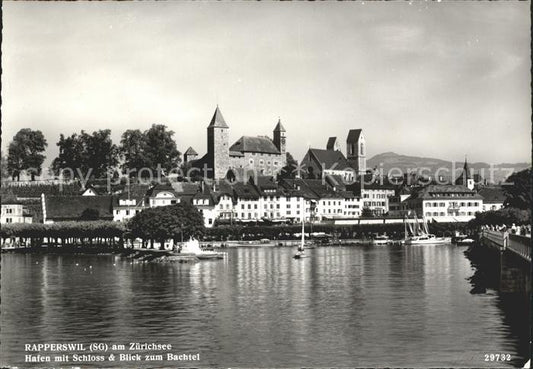 11624090 Rapperswil SG Zuerichsee Hafen Schloss Bahnhof Rapperswil SG