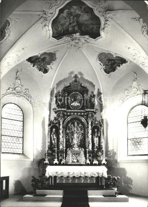 11626412 Wil SG Inneres der Wallfahrtskirche Maria Dreibrunnen Altar Fresken Wil