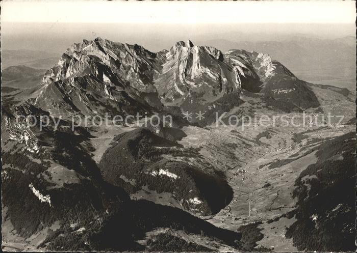 11626464 Wildhaus SG Fliegeraufnahme Oberes Toggenburg mit Saentis Schafberg Alt