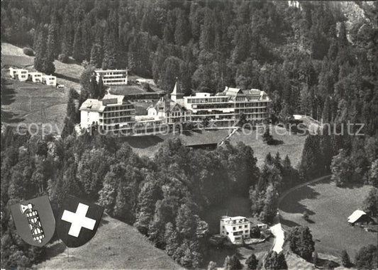 11626493 Knoblisbuehl Sanatorium Walenstadtberg Wappen Fliegeraufnahme Knoblisbu