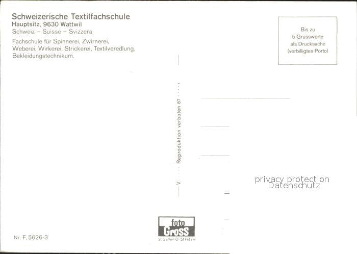 11630666 Wattwil Fliegeraufnahme Schweizer Textilfachschule