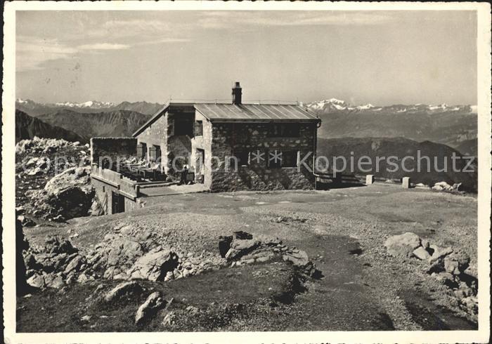 11630704 Arosa GR Weisshorngipfelhuette mit Glarner Alpen