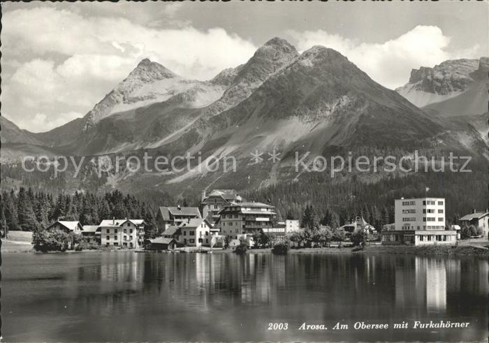 11630715 Arosa GR am Obersee mit Furkahoerner