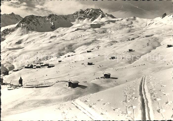 11630719 Arosa GR Bergkirchli Skihaenge an der Emsla