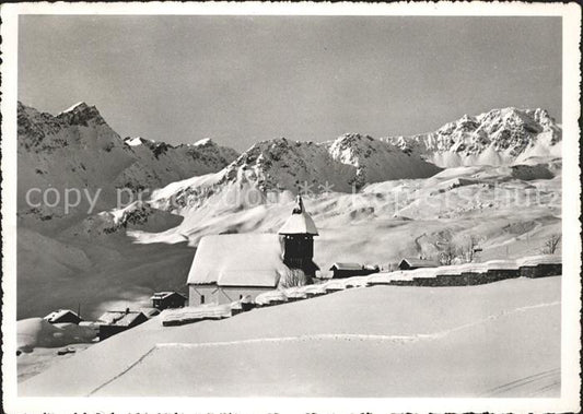 11630732 Arosa GR Bergkirchlein mit Erzhorn