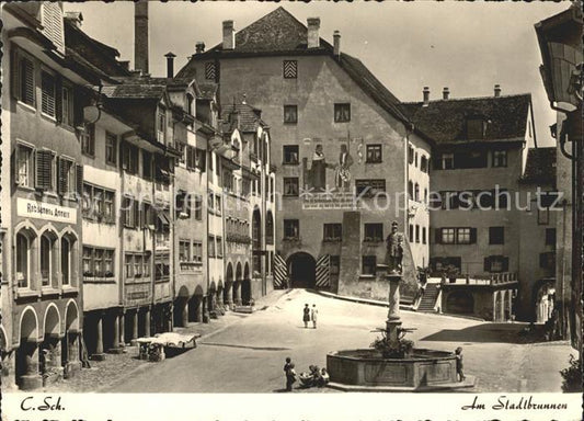 11630990 Wil SG Hofplatz Brunnen