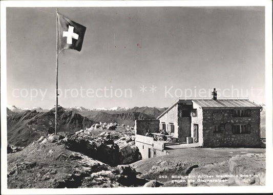 11631109 Arosa GR Weisshornhuette mit Glarner Alpen