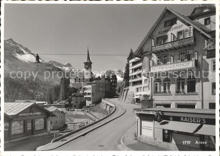 11631110 Arosa GR Ortspartie mit Hotel Schweizerhof