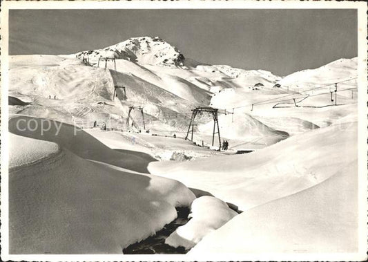 11632066 Arosa GR Carmenna Skilift mit Weisshorn