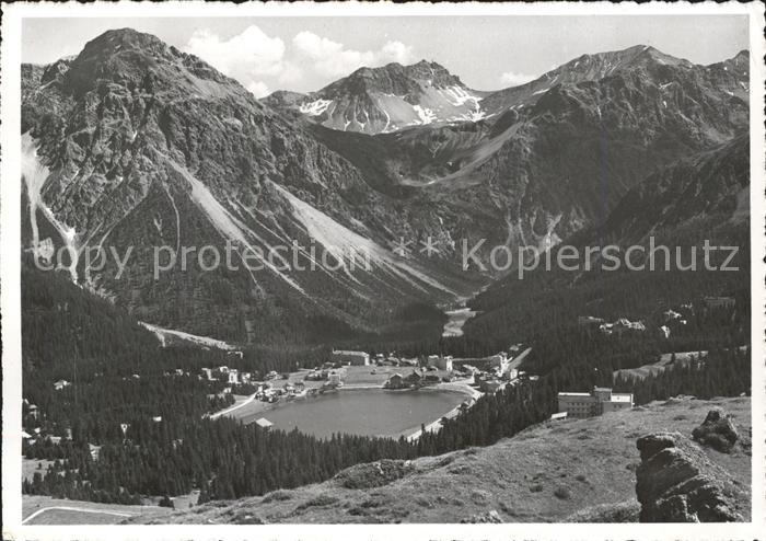 11632068 Arosa GR am Obersee mit Valbella und Schiesshorn