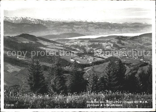 11632190 Kreuzegg St Peterzell mit Zuerichsee und Schwyzer Alpen