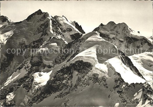 11632244 Pontresina Piz Bernina Morteratsch und Roseg Fliegeraufnahme