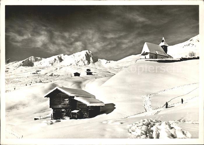 11632522 Arosa GR Bergkirchli mit Plattenhoerner