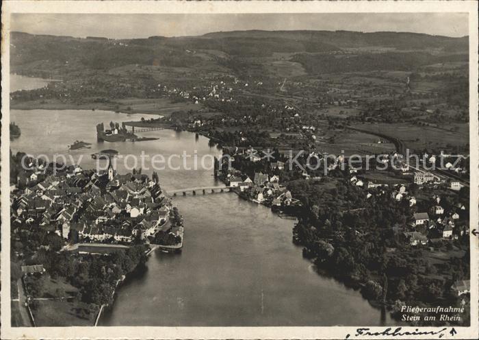 11629405 Stein Rhein Fliegeraufnahme Rheinbruecke