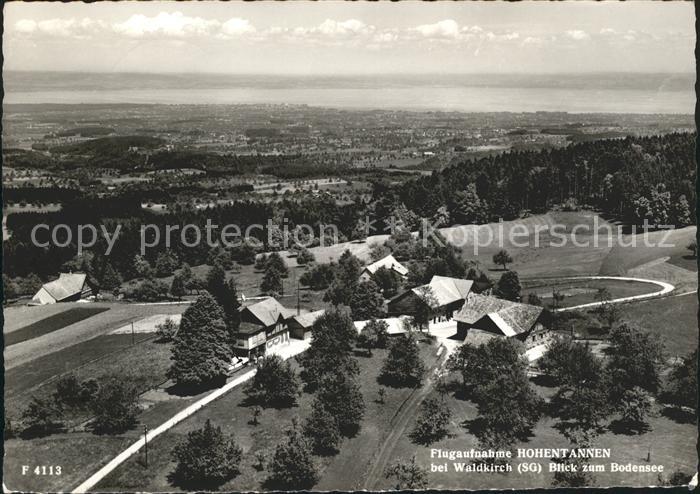 11629773 Waldkirch SG Fliegeraufnahme Gasthaus Hohentannen Blick zum Bodensee