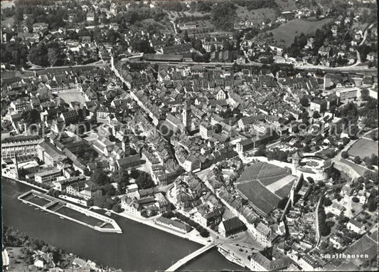 11629822 Schaffhausen SH Fliegeraufnahme mit Festung Munot Wahrzeichen