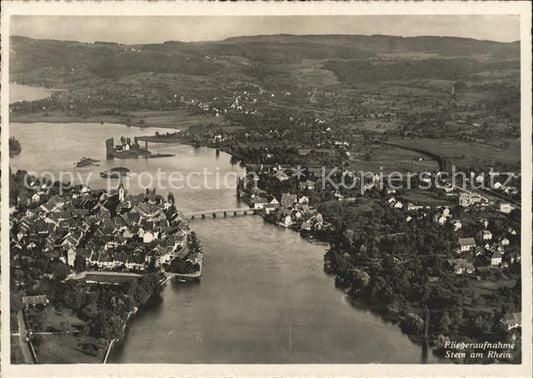 11629827 Stein Rhein mit Insel Werd und Untersee Fliegeraufnahme