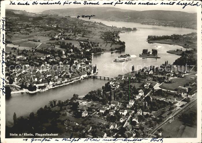 11629839 Stein Rhein mit Insel Werd Fliegeraufnahme