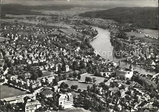 11629857 Schaffhausen SH Fliegeraufnahme mit Festung Munot Wahrzeichen