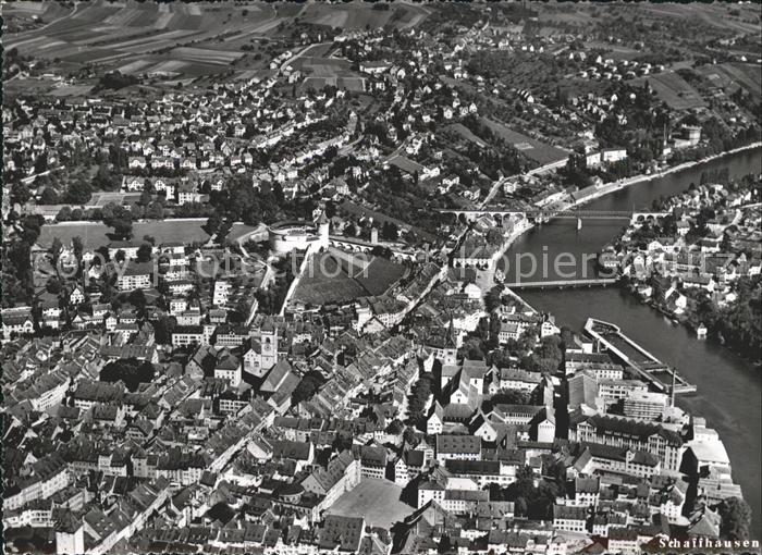 11629861 Schaffhausen SH Fliegeraufnahme mit Festung Munot Wahrzeichen