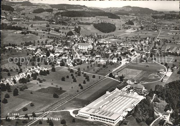 11629903 Buetschwil Fliegeraufnahme Fabrik Industrie