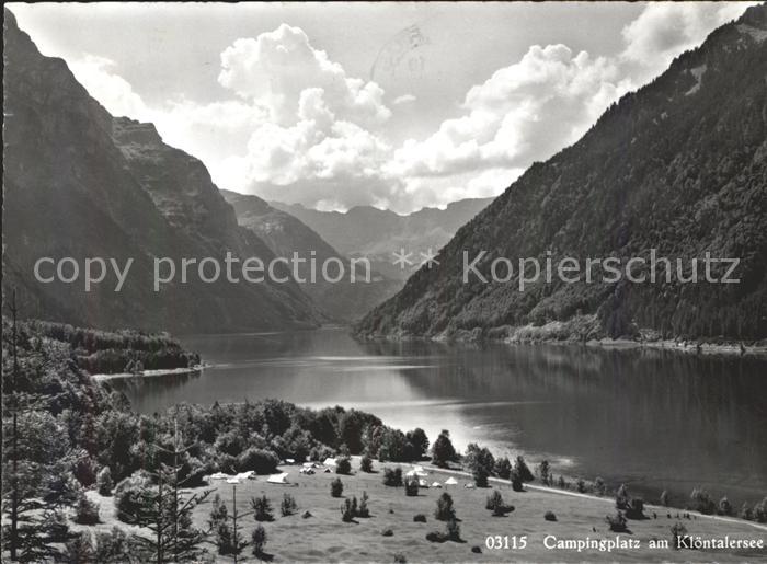 11631494 Glarus GL Campingplatz am Kloentalersee Alpenpanorama