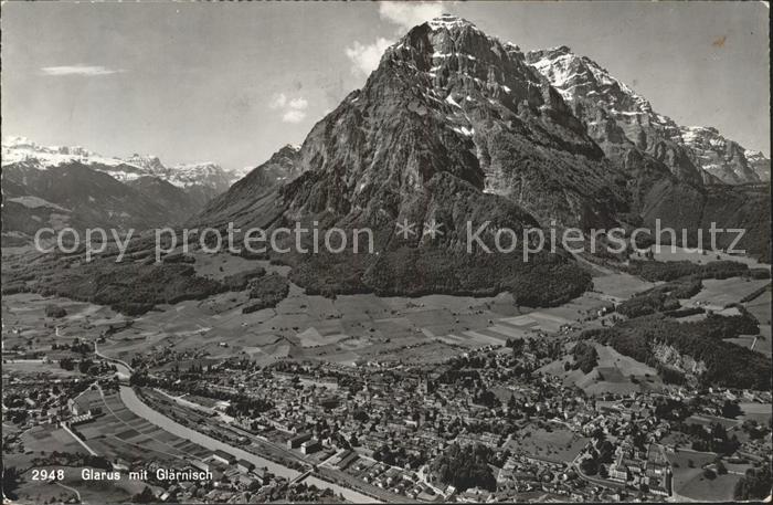 11631611 Glarus GL Panorama mit Glaernisch Fliegeraufnahme